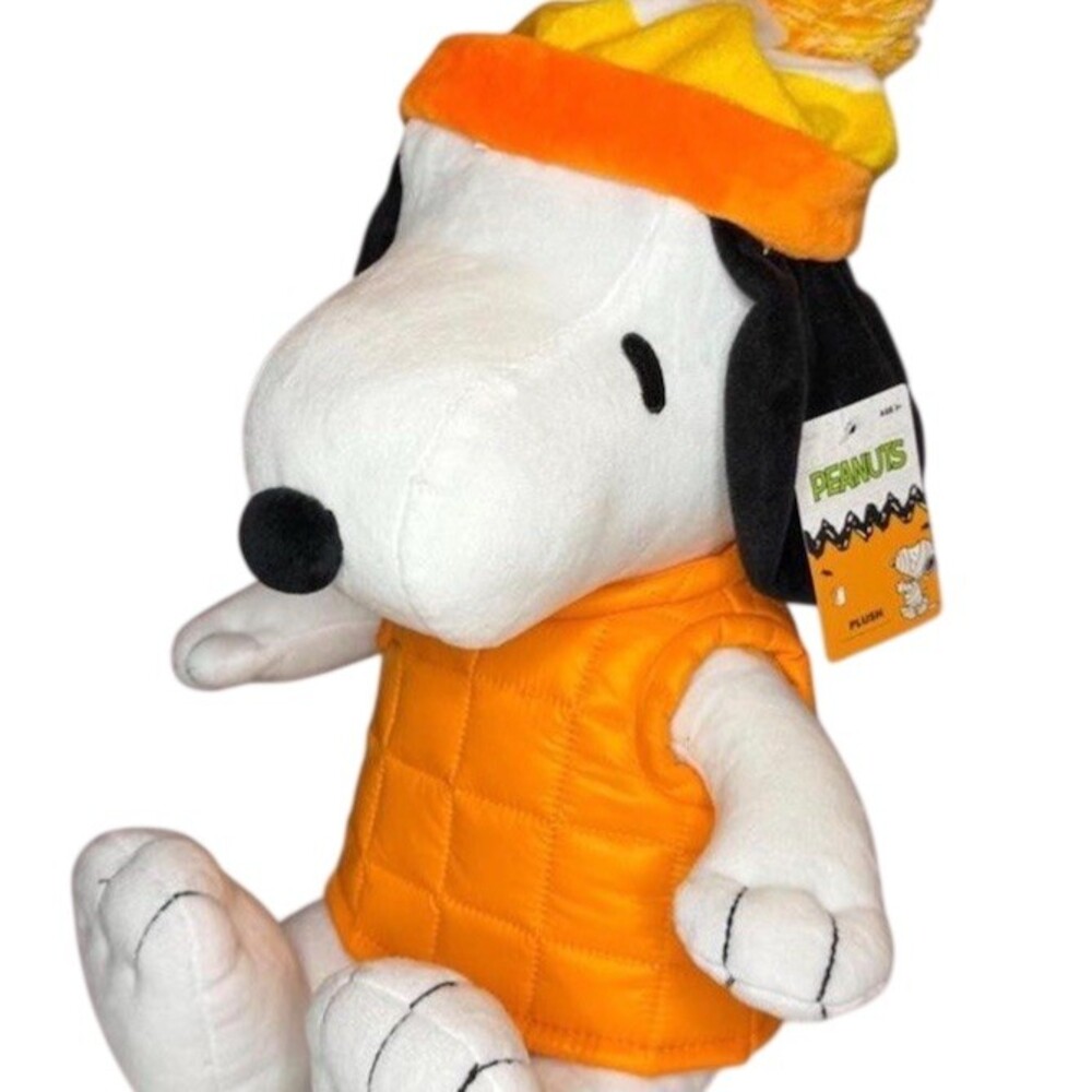 Reserved for Britt Peanuts Snoopy Plush Stuffed Candy Corn Hat Puffer Vest